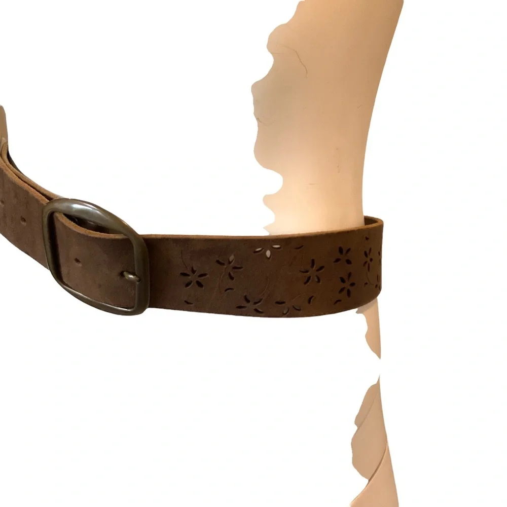Brown Italian Leather Made in the USA Belt sz M